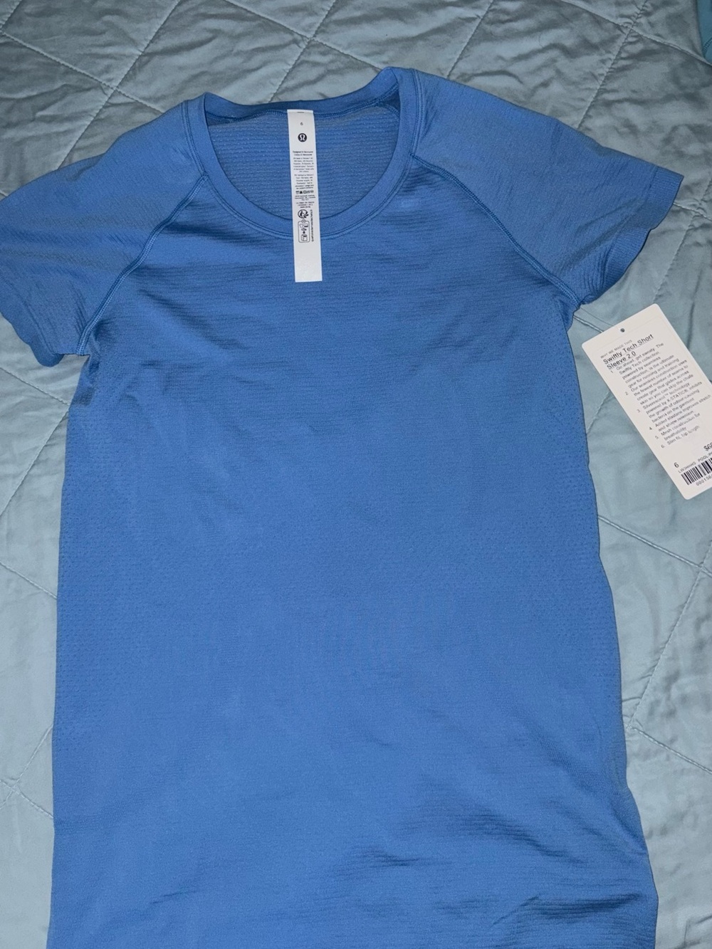 lululemon athletica Pool Blue Swiftly Tech Short Sleeve 2.0
